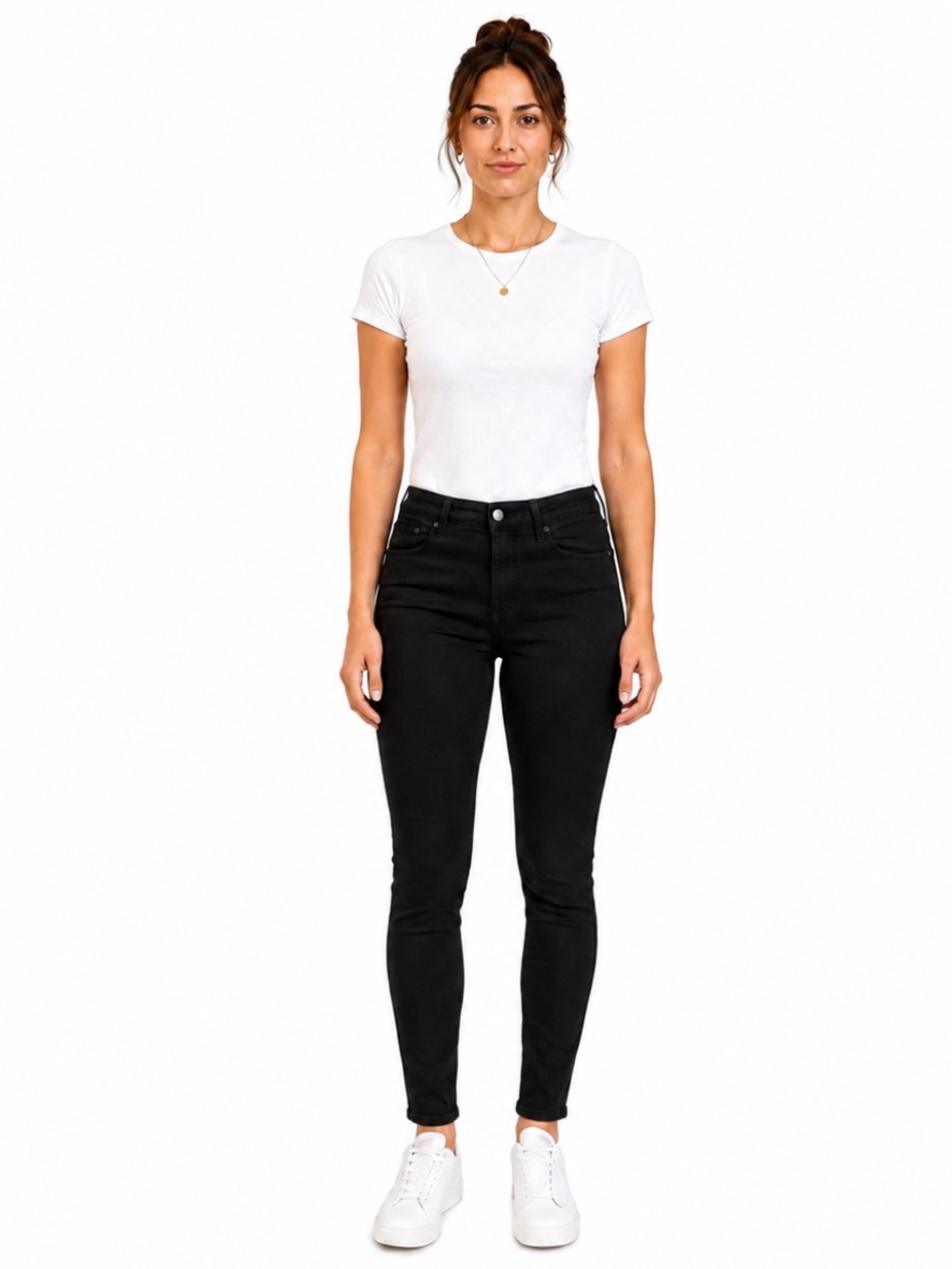 NWT Sonoma Black Mid Rise Skinny Jeans Stretch Petite 6P